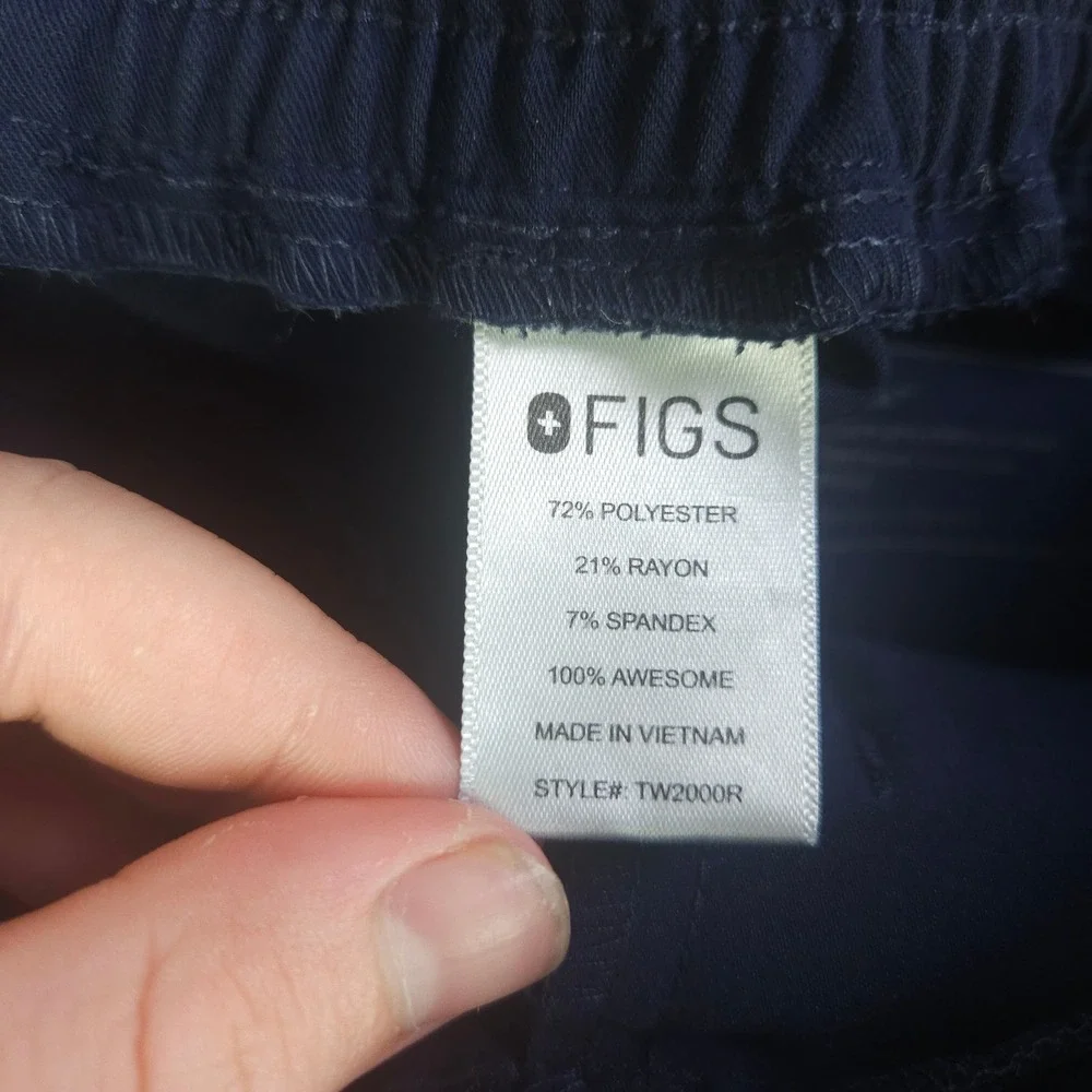 FIGS Yola Scrub Pants Navy Blue Technical Collection XS Womens